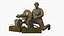3D Red Army Gunner with Maxim Heavy Machine Gun