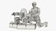 3D Red Army Gunner with Maxim Heavy Machine Gun