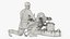 3D Red Army Gunner with Maxim Heavy Machine Gun