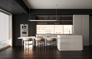 3D modern dining room