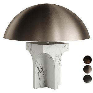 FENDI ROXIE TABLE LAMP CARRARA WHITE MARBLE