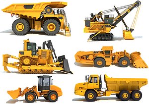 heavy construction machinery 3D model