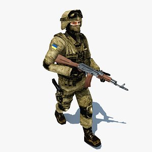 3D model Ukrainian Soldier
