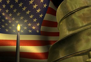 bell flag candle