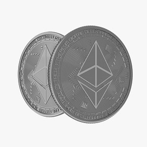 Ethereum Cryptocurrency ETH 3D model