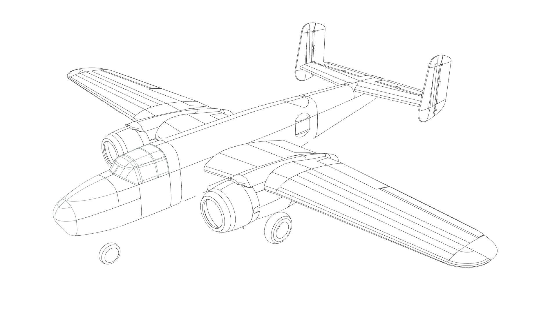 3D model North American B-25 Mitchell - TurboSquid 1811071