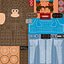 Windup Monkey Toy with Cymbals Blue Striped Fur