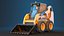 Skid Steer Loader PBR 3D model