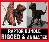 Raptor Bundle RIGGED ANIMATED