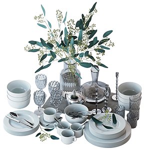 Set of dishes 3D model