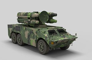 Chinese HQ7B Missile Launcher 3D model