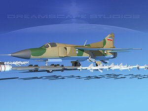 3d mig-23 flogger b fighter