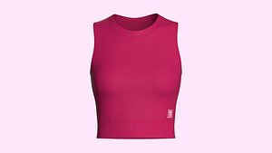Girls Sleeveless Crop Top 3D model