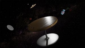 3D Dinning Table in space model