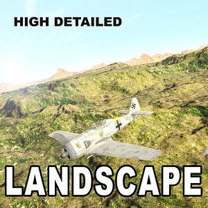 3d model landscape scene terrain ground