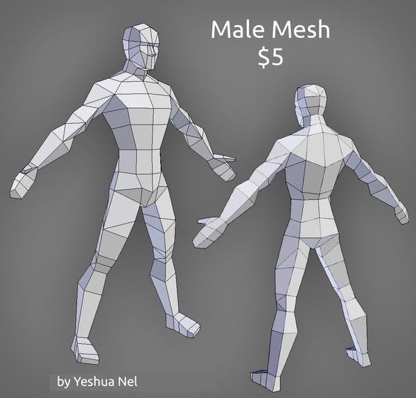 male sale uv 3D model