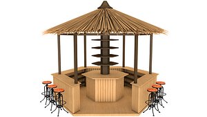 3D model Tiki Beach Bar