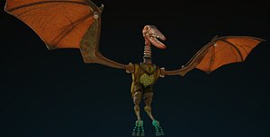3d clockwork puppet dinosaur model