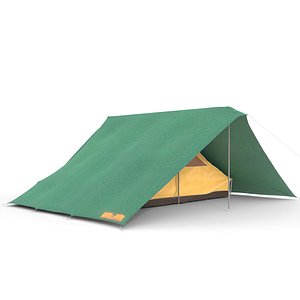 Brownsea Jamboree Scout Tent 3D model