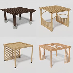 3D Pergolas Collection model