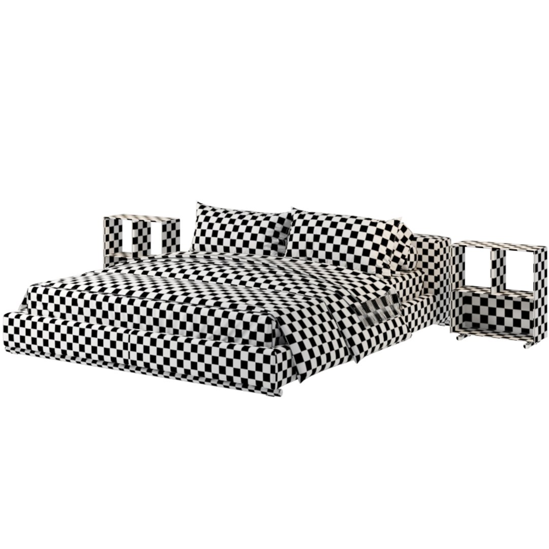 3D Flexform ground piece bed - TurboSquid 1961359