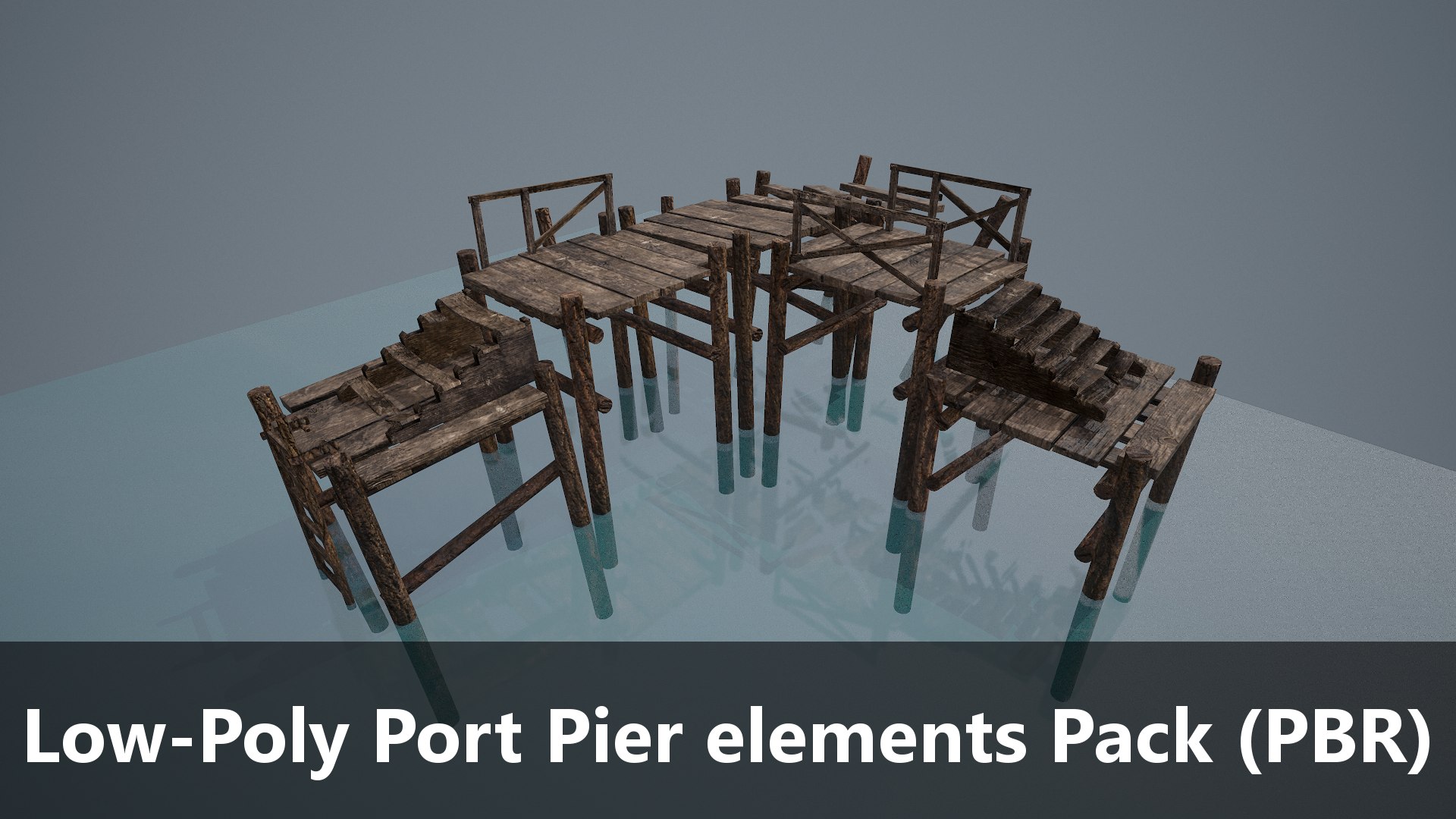 3D Low-poly Port Pier Pack Model - TurboSquid 1263081