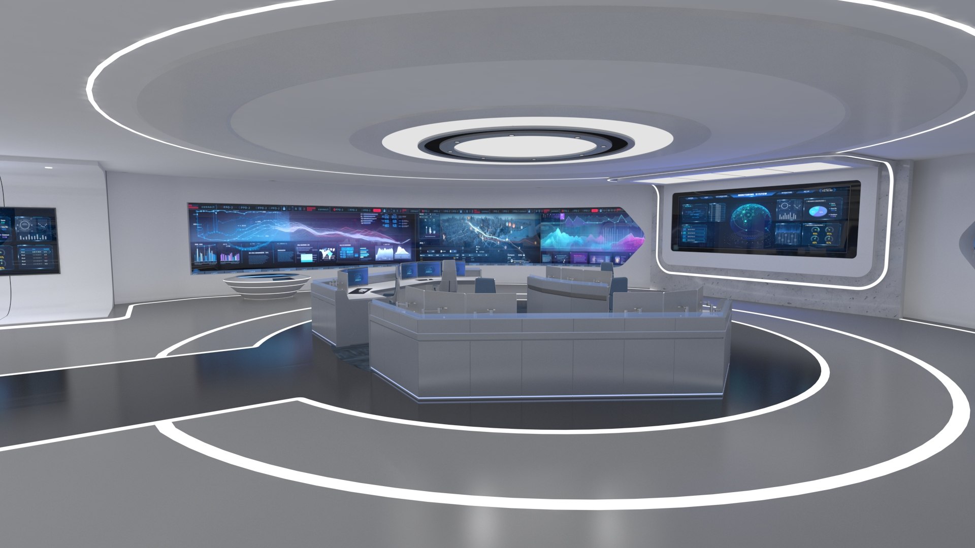 3D Technology Space Exhibition Hall - TurboSquid 2242175