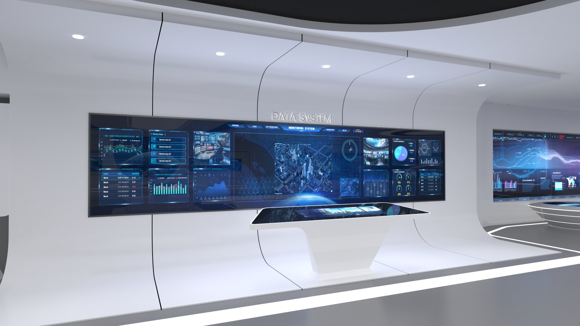 3D Technology Space Exhibition Hall - TurboSquid 2242175