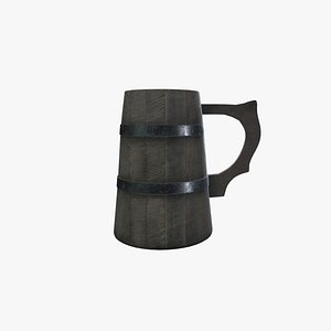 3D Medieval Beer Mug 01