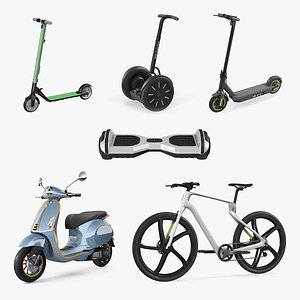 3D Two Wheel Electric Vehicles Collection 3