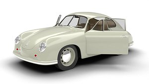 Porsche 356 1300 1952 3d model HQ model
