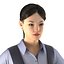 asian business woman rigged 3d max