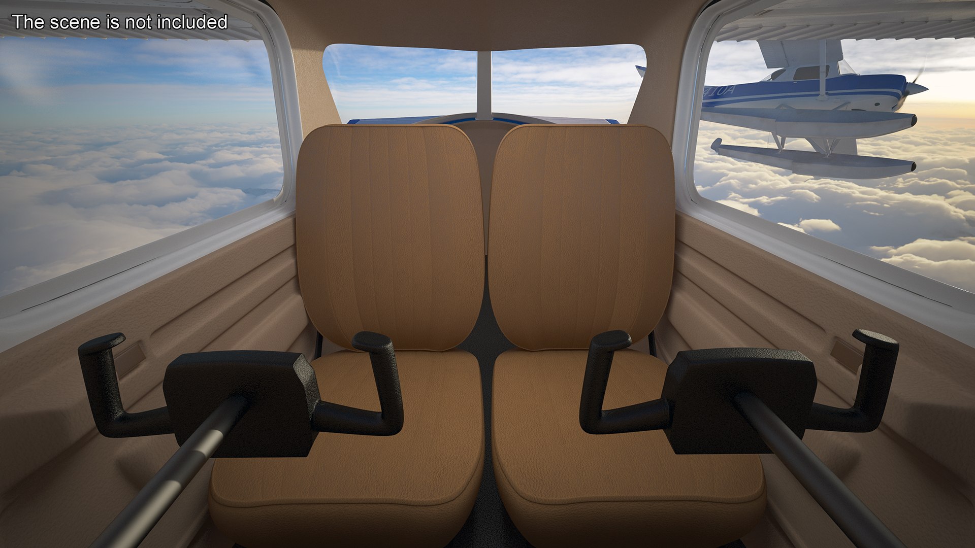 3D Seaplane With Floats Cessna 150 Rigged For Maya - TurboSquid 2235592