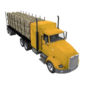 3d log truck