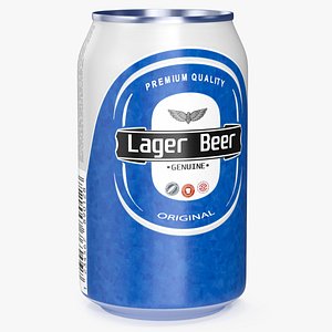3D Lager Beer Can