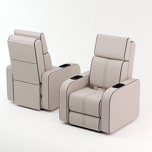 3D model Private Business Jet Seats