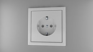 power socket type f 3d max
