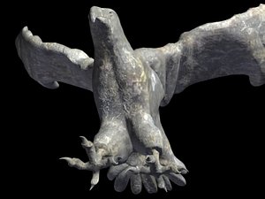 eagle stone statue 3d model