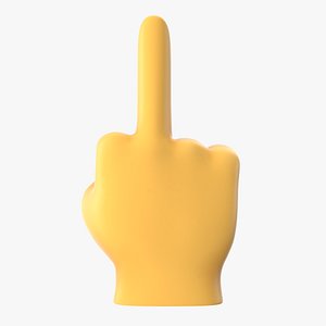 3D middle finger emoji