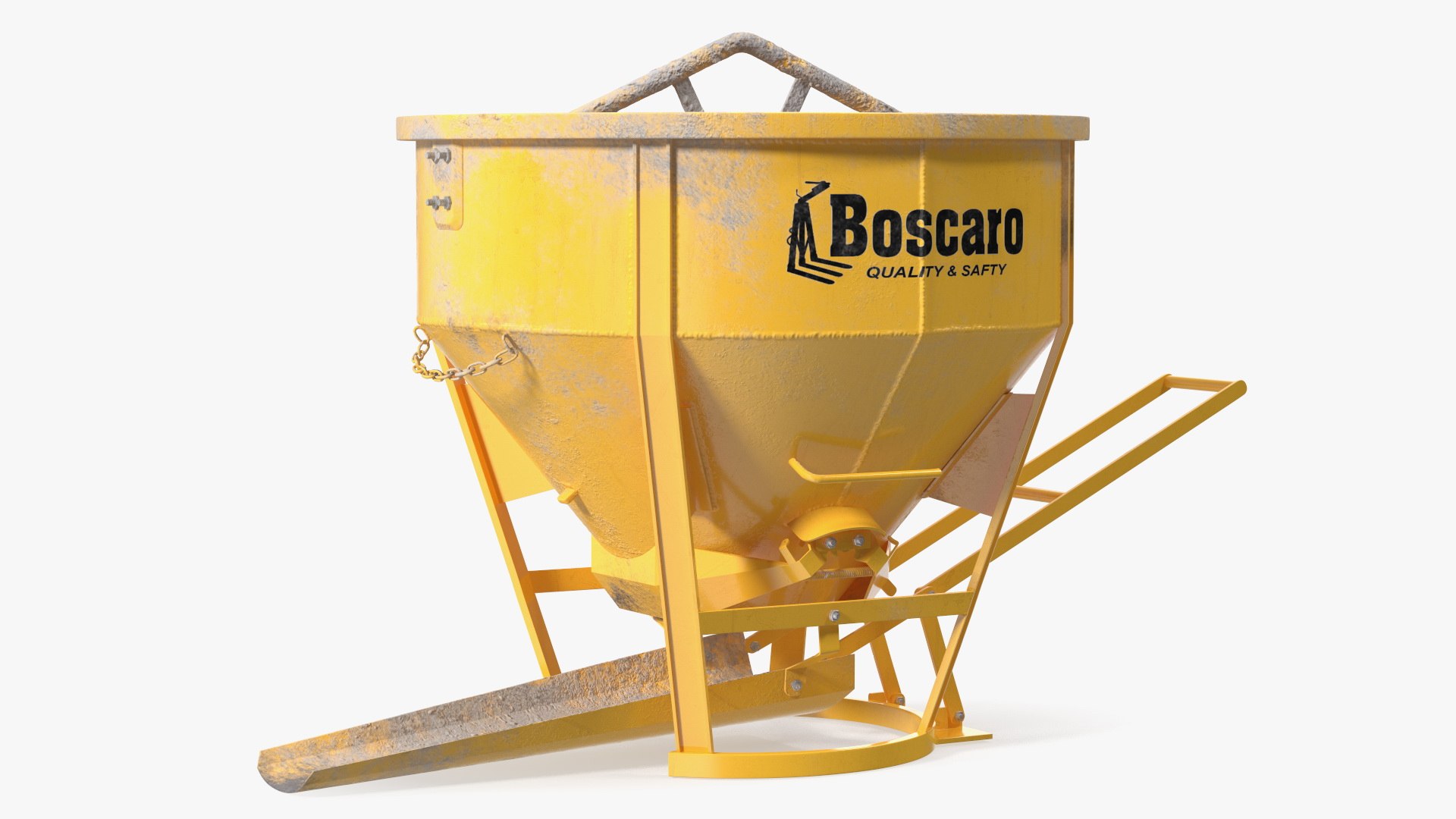 Empty Used Concrete Bucket 3D model preview