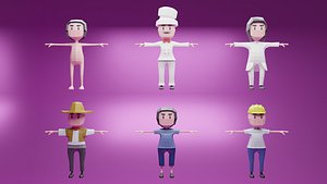 3D Low Poly Character Pack