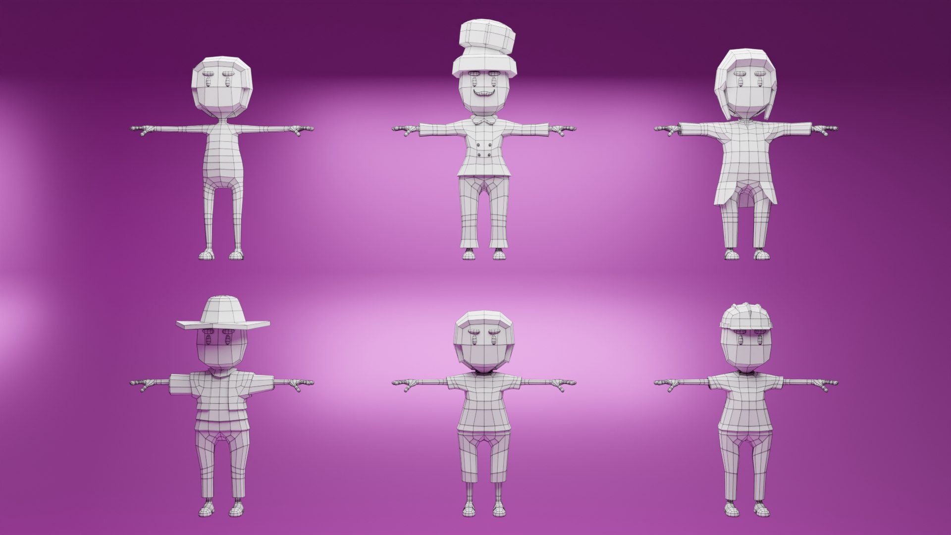 3D Low Poly Character Pack - TurboSquid 2302171