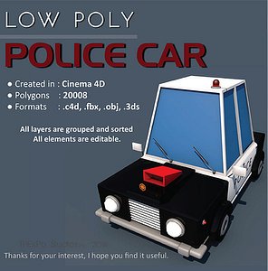 3D police car model