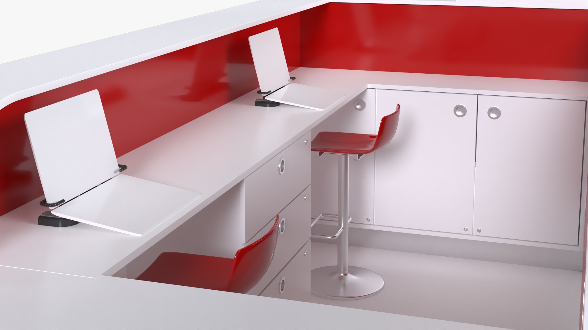 Retail Kiosk Stand Furniture For Customer Service 3D - TurboSquid 2120732