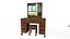 Asian wooden tables and chairs Dressing table ink and wash sedan chair 3D model