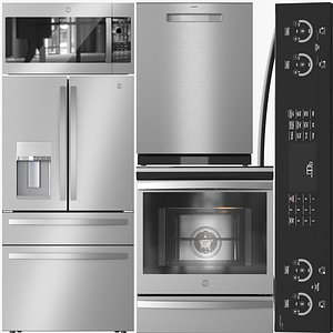 3D GE Appliance Collection 14 PHS93EYPFS PVM9215RYSS PXD22BYPFS PDP755SYVFS model