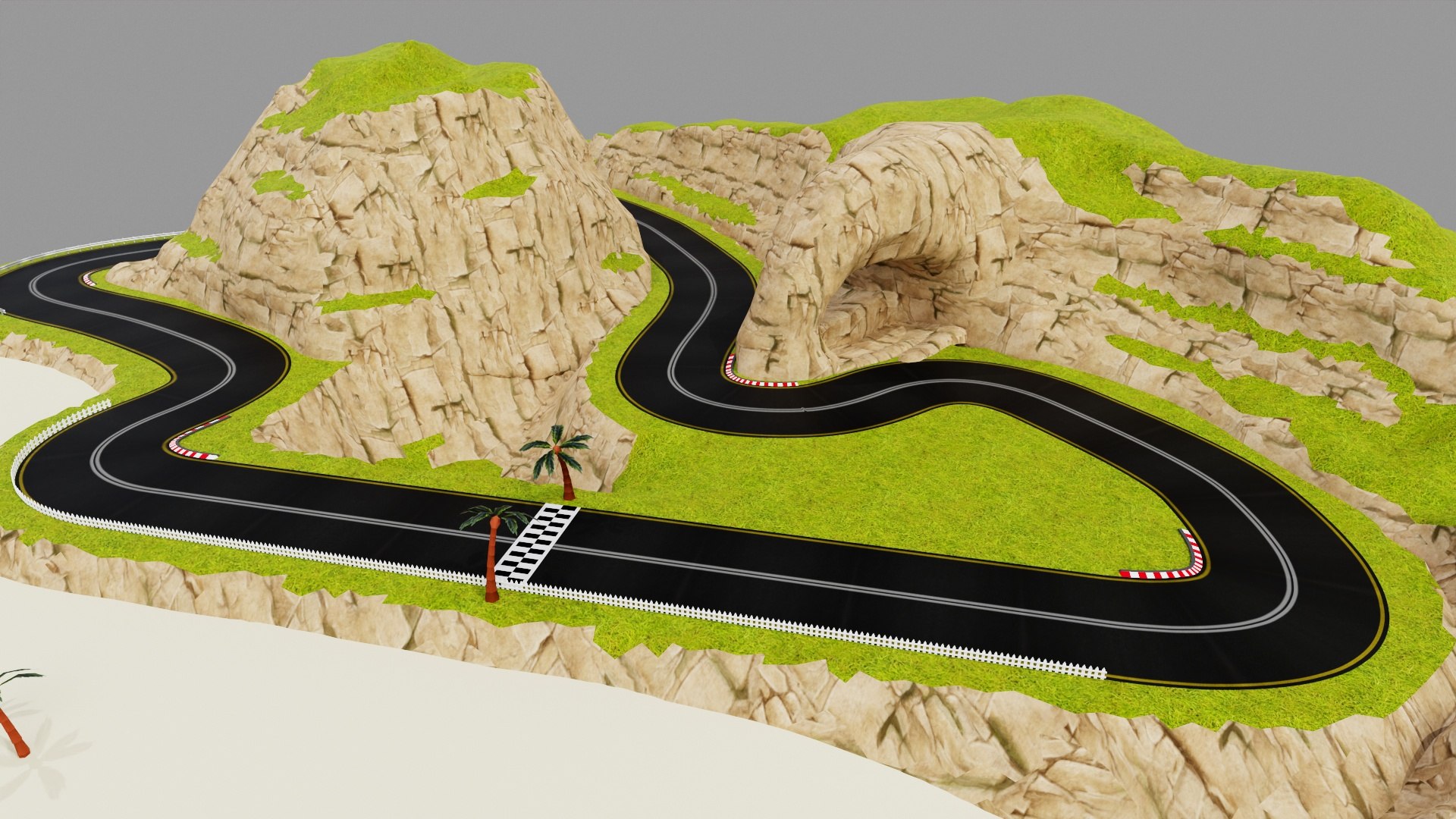 Road Map Model - TurboSquid 2177817