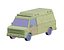 3D Stylized Cartoon Ambulance and Delivery Van 80s Low-poly