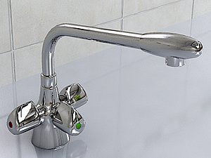 realistic franke triflow moderne 3d dxf