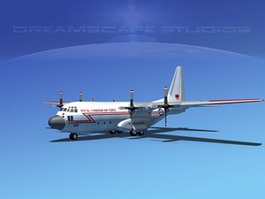 3d model cargo lockheed c-130 hercules air